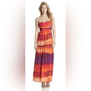 Jessica Simpson Purple and Orange Sunset Dress